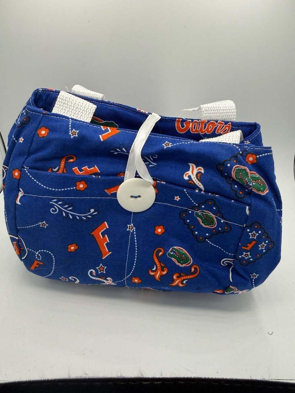Florida Gators Canvas Tote Bag Small Blue and white hand made with love!